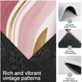 thumbnail image 3 of Pink Gold Marble Pattern Kitchen Rugs Sets Of 3,Kitchen Runner Rugs Non Skid Washable,Decorative Kitchen Floor Mats for Kitchen,Sink,Laundry,17"x30"+ 17"x47" + 17"x59", 3 of 6