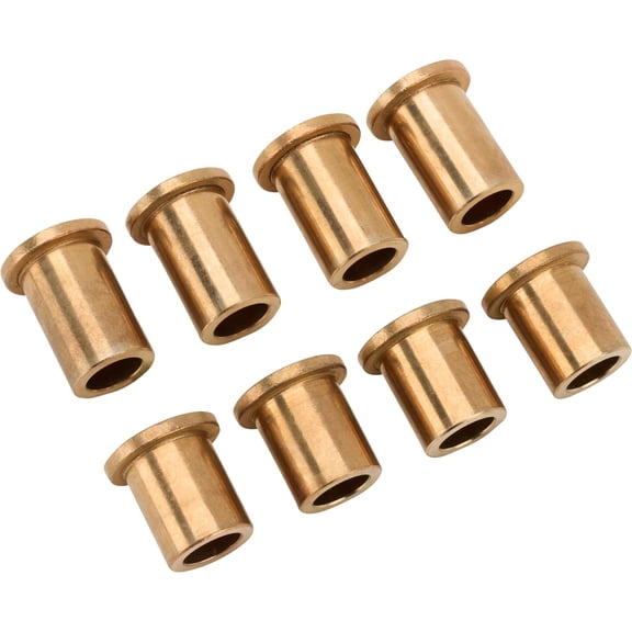 Speedway Motors Bronze Shackle Bushings for 2 Inch Wide Leaf Spring Applications, Fits 3/4 Inch Spring Eye with 1/2 Inch Shackle Bolts, Complete 8 Piece Set