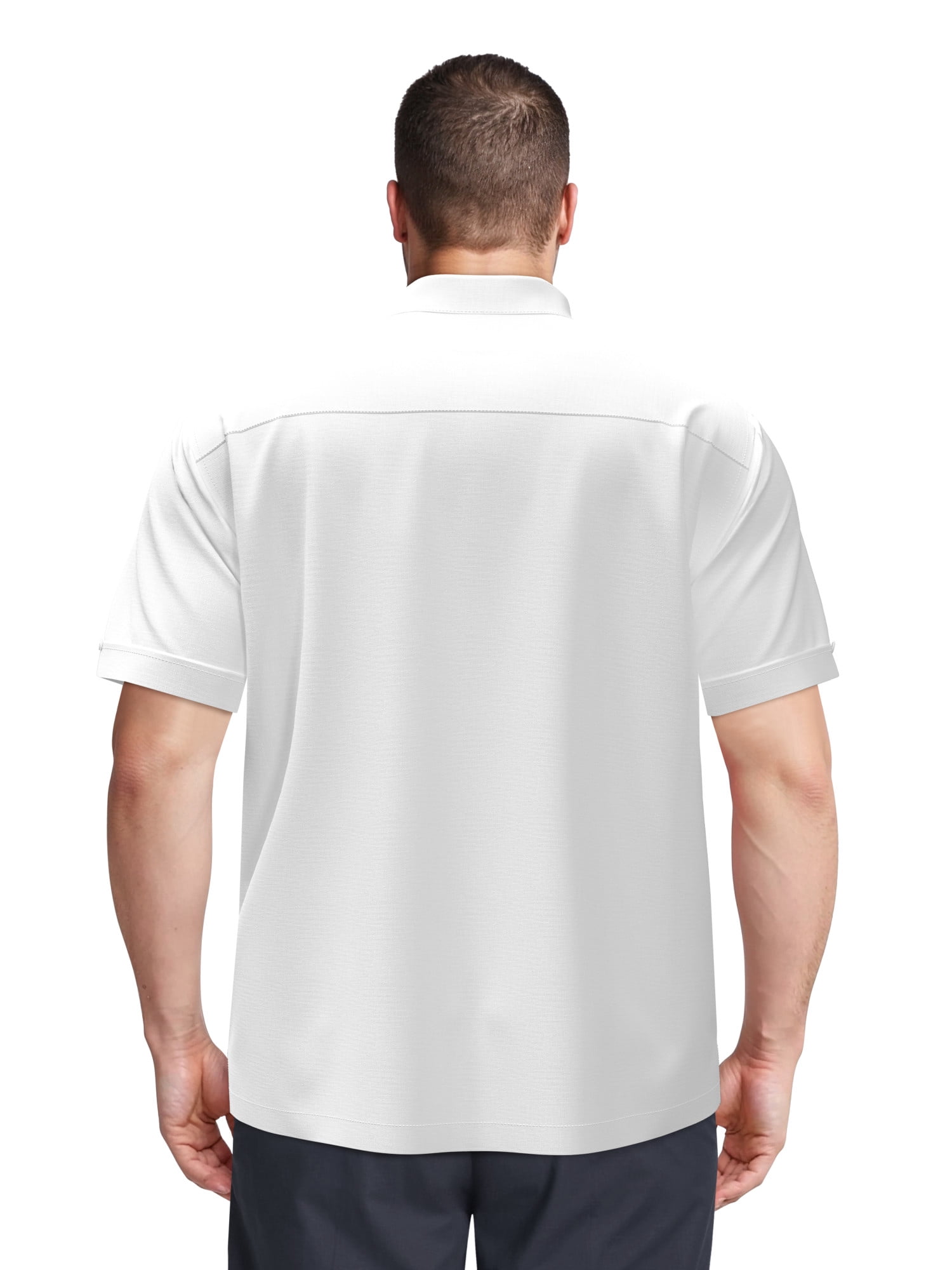 Havanera Men's and Big Men's Embroidered Panels Short Sleeve Button-Down Shirt, Sizes S-5XL
