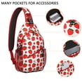 thumbnail image 3 of Cute Red Strawberry Print Multipurpose Sling Backpack for Travel and Outdoor Use, Lightweight and Stylish Crossbody Bag with Layered Storage for Essentials, 3 of 6