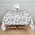 thumbnail image 3 of White Cow Milk Pattern Square Tablecloth,Waterproof Square Table Cover,Wipeable Spillproof Washable Table Cover for Home Kitchen Party Decor 42"X42"(107x107cm), 3 of 6