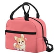 thumbnail image 2 of FOR U DESIGNS Corgi Lunch Box Personalized Lunch Bag Leakproof Insulated Lunch Tote Bag Containers Portable Zipper Lunch Bag with Adjustable Strap, Pink, 2 of 6