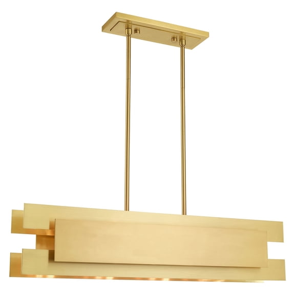 Livex Lighting - Varick - 4 Light Linear Chandelier in Contemporary Style - 7