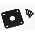 thumbnail image 1 of KAISH Black Flat Bottom Metal Jack Plate Flat Base Square Jackplate for Les Paul LP Guitars, 1 of 2