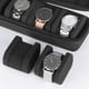 thumbnail image 1 of Estuche Rígido Para Reloj, 5 Ranuras, Diseño De Almohada Negra, Cremalleras Dobles, Caja De Almacenamiento Para Reloj De Pulsera, Resistente Al Desgaste Para Viaje, 1 of 7
