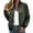 Army Green, variant on CHGBMOK Women Plus Size Classic Bomber Jacket Zip Up Long Sleeve Lightweight Windbreaker Coat with Side Pockets Casual Short Outerwear