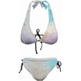 thumbnail image 5 of SKQIT Women's Swimsuits Gradient Color Triangle String Thong Bikini Set Sexy High Cut Swimwear Bathing Suit, 5 of 7