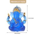thumbnail image 2 of Estatua de Ganesha de piedra azul, adorno de escritorio, escultura de elefante, 2 of 7