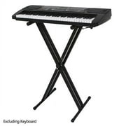 6 Gears Adjustable Standing Keyboard Stand, Double Braced X-Shape Digital Piano Keyboard Stand Heavy Duty Quick-lock Dual-tube Keyboard Stand for Home Churches Display Performance
