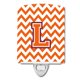 thumbnail image 1 of "Treasures Letter L Chevron Orange y Regalia Ceramic Night Light, 6x4, Multicolor" Caroline's Treasures CJ1062-LCNL, 1 of 1