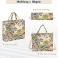 thumbnail image 6 of FORMRS Womens Corduroy Tote Bag Crossbody Shoulder Handbag with Pocket, Pink Floral Wave, 6 of 7