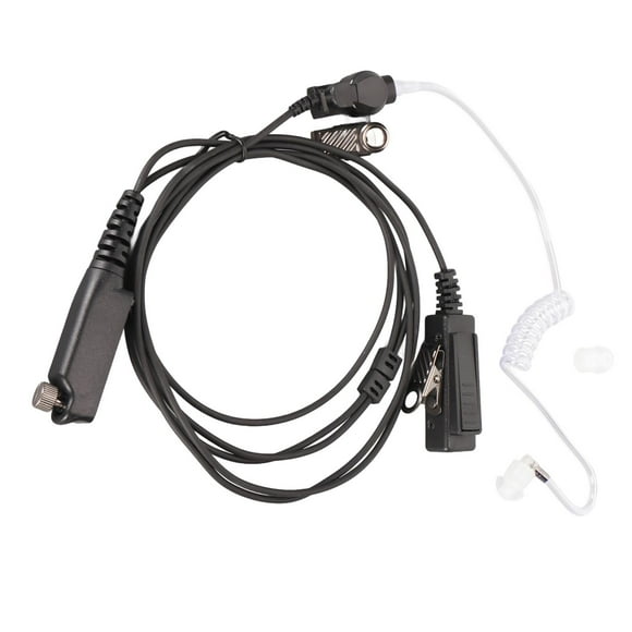 Acoustic Tube Headset, 2 Way Radio Earpiece Soft Eartip Compact Sensitive Mic Transparent Tube for STP8000