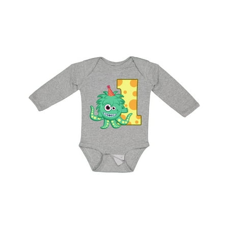 

Inktastic Monster 1st Birthday Gift Baby Boy or Baby Girl Long Sleeve Bodysuit