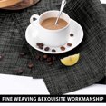 thumbnail image 5 of Placemats Set of 4, Woven Placemats for Dining Table, Heat-Resistant Placemats Stain Resistant Anti-Skid Washable PVC Table Mats, Vinyl Placemats for Kitchen Restaurant Table,Black, 5 of 7