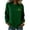 Fluorescent Green, variant on Women’s Cable Knit Crewneck Sweater with Shamrock Embroidery Long Sleeve Casual Pullover Soft Textured Knitwear Army Green M