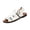 White, variant on Women's Fisherman Leather Sandals, Handmade Non-Slip Walking Flat Sandals, Hollow Cutout Closed Toe Summer Beach Shoes with Adjustable Buckle White