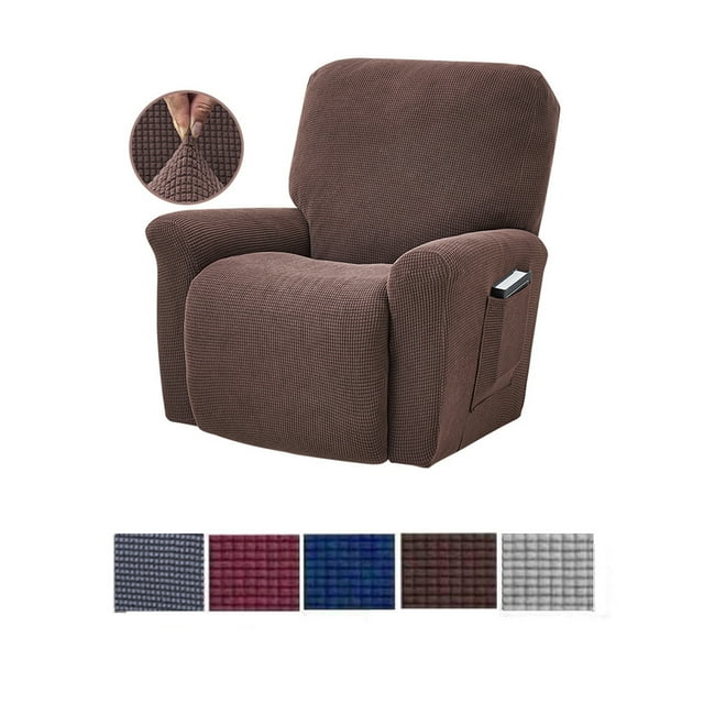 Stretch Recliner Chair Slipcover Elastic Full Coverage Solid Sofa Cover; Washable Color Sofa Cover Replacement for LAZBOY, Chocolate