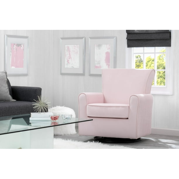Delta Children Elena Glider Swivel Rocker Chair, Blush Velvet - Walmart.com - Walmart.com