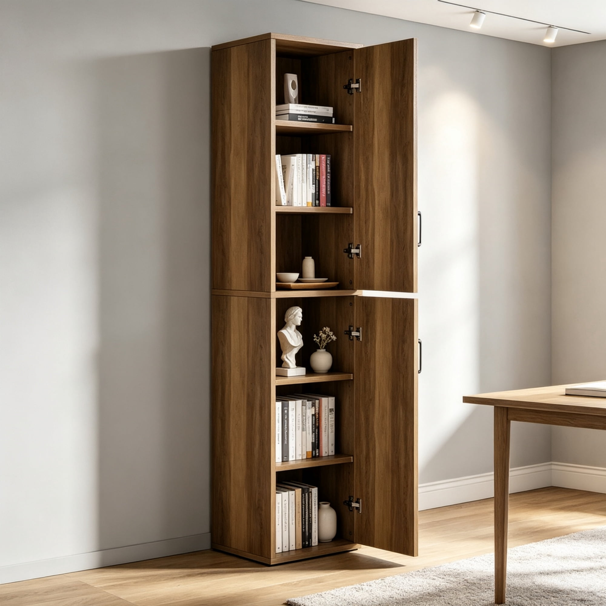 75" Wood Storage Cabinet Modern Cube Collection