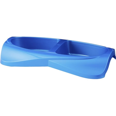 UPC: 0079441002119 | Van Ness Plastic Lightweight Cat Food Double Dish  Blue  Small