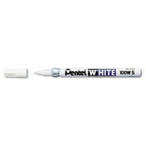 Pentel Permanent Marker, White, Fine Point, 1-Pack (100W-S)