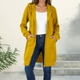 thumbnail image 2 of Women Plus Size Solid Color Zip Up Hoodies Long Sleeve Tunic Sweatshirt Long Hoodie Jacket with Pockets Drawstring Hood Long Winter W arm Coats for Women Soft Hoodies Athletic Jacket, 2 of 9