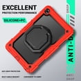 thumbnail image 2 of For Samsung Galaxy Tab A9+/A9 Plus Case 11 inch, 360 Rotating Shockproof Cover with Stand, Handle, Shoulder Strap (2023, SM-X210/X216/X218), Red, 2 of 7