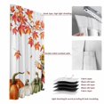 thumbnail image 6 of Orange Maple Leaf Blackout Curtains for Bedroom/Living Room, Pinch Pleated Black Out Curtains, Fall Branch Gnomes Pumpkin Pastoral Room Darkening Window Drapes with Hooks 2 Panels, 39"x70", 6 of 8