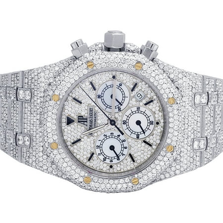 Mens Audemars Piguet Royal Oak Stainless Steel 39MM VS Diamond Watch 27.75 Ct