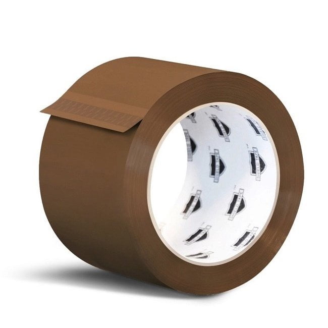 PSBM 1.88 inch x 110 Yards Tan Color Packing Tapes 2 Mil Shipping Tape (2 Cases) 72 Rolls