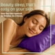 thumbnail image 5 of Funda de almohada BLISSFORD de satén morado para el cuidado del cabello y la piel, paquete de 2, 5 of 9