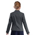 thumbnail image 4 of TiaoBug Kids Girls Blazers Long Sleeve Lapel Collar Formal Casual Suit Jacket School Uniform Blazer Coat Gray 12, 4 of 6