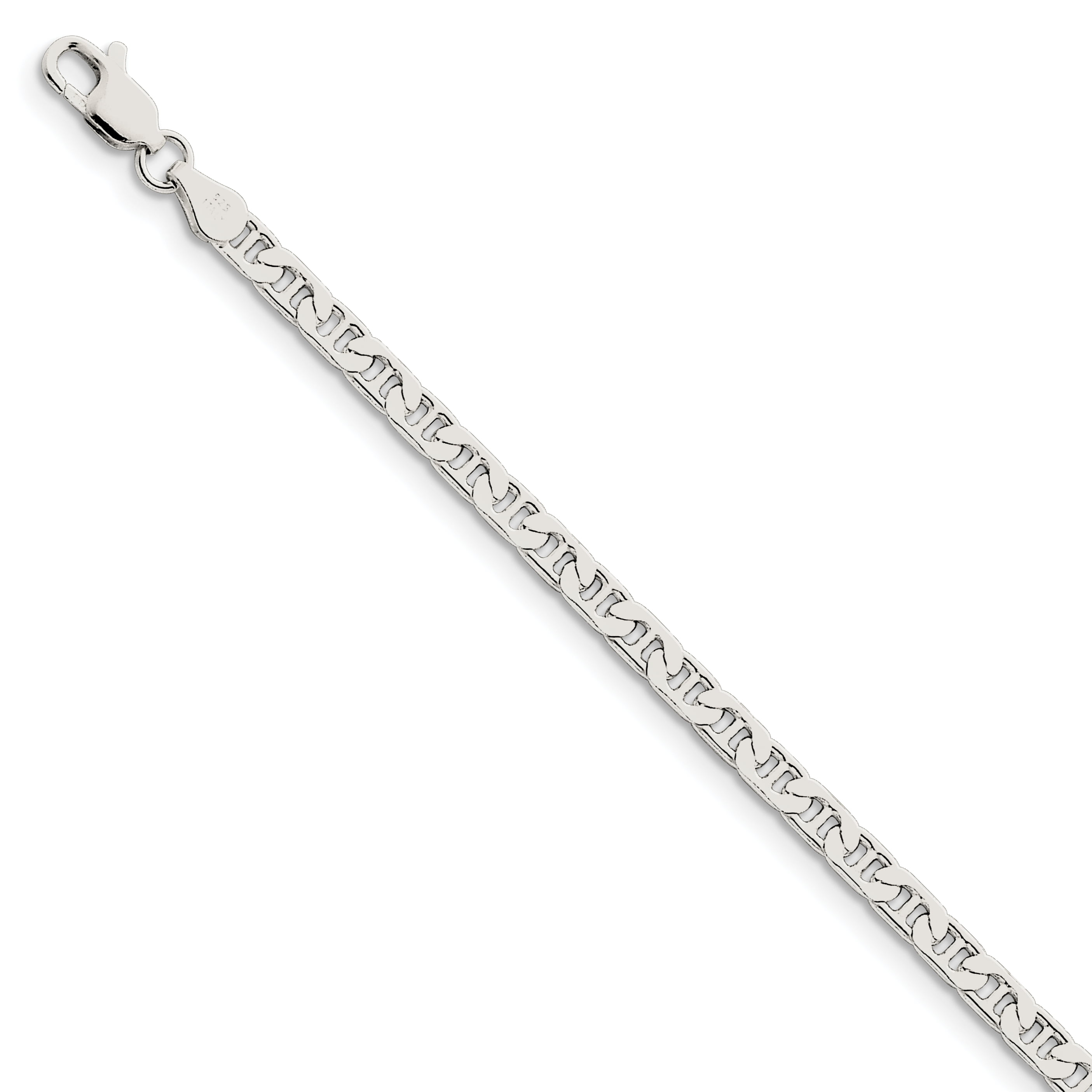 Mia Diamonds 925 Sterling Silver 1.15mm Flat Cable Chain Necklace