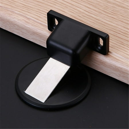 

TKing Fashion Suction Door Stops Invisible Anti-collision Punch Stainless Steel Magnetic Home - Black