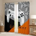thumbnail image 2 of Manfei Gamer Gaming Lover Black Out Curtains for Boys, Cartoon Game Console Curtains Pack of 2 (42x63 Each), Black Orange Bedroom Curtains, Curtains Blackout Bedroom Decor, 2 of 6