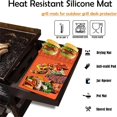 thumbnail image 5 of Large Silicone Griddle Tools Mat with Pad - 16x11.5 Inch Heat-Resistant Utensil Holder for BBQ Grill & Kitchen Countertop - Non- Spatula Mat for Cooking Accessories, 5 of 8