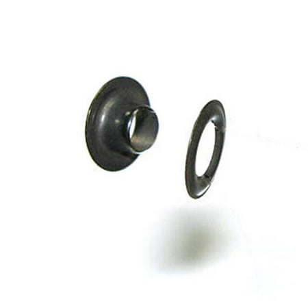 - #00 Grommets Solid Brass Dull Black Finish with Washer Leather Craft - 10 Pack