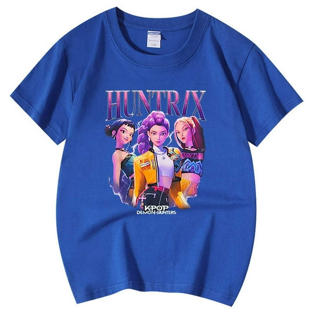 Hauts pour Filles T-Shirts & Chemises Garçons et Filles T-Shirt Kpop Été Manches Courtes Col Rond pour Âges 3 à 13