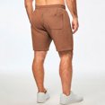 thumbnail image 3 of Men's Casual Summer Beach Shorts Elastic Waist Drawstring Lightweight Quick Dry Athletic Running Gym Lounge Shorts with Pockets Brown XL, 3 of 3