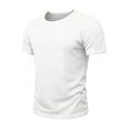 thumbnail image 5 of Men's Big and Tall Crewneck Cotton Linen T-Shirt, Loose Fit Longline Extra Long Beach Tee, Lightweight Breathable Hipster Summer Casual Tops, Sizes S-3XL White, 5 of 8