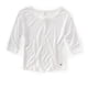 thumbnail image 1 of Camiseta gráfica Aeropostale de Manga 3/4 metálica para mujer blanca extragrande, 1 of 1