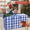 thumbnail image 6 of Large Waterproof Christmas Tree and Wreath Storage Bag with Sturdy Handles, Holiday Decoration Organizer for Garages, Attics, Clothing, and Toy Storage, 31.5x23.6x7.8 Inches, 6 of 7