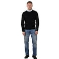 thumbnail image 5 of Socal Look Men's Sweater Crew Neck Long Sleeve Acrylic Pullover Black, M, 5 of 7