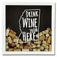 thumbnail image 6 of TORCHED Mississippi Drink Wine Cork Shadow Box 14"x14"x5" | Wall Mount Decor Art | Gray, 6 of 8