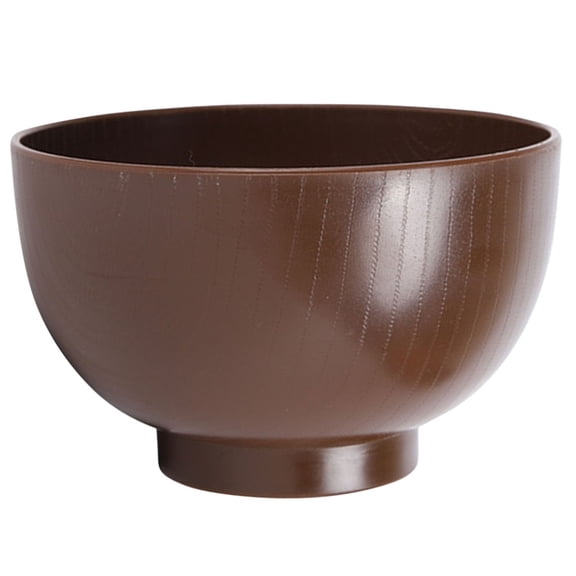 HONMEET Traditional Coffee Plastic Japanese Rice Bowl for Home Safe and Sturdy
