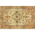 thumbnail image 1 of Ahgly Company Indoor Rectangle Traditional Chrome Gold Yellow Medallion Area Rugs, 3' x 5', 1 of 6