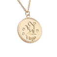 thumbnail image 2 of Collar para Mujer de Horóscopo LuckyLy, Acero Inoxidable con Baño de Oro 18k y Dije de Signo Zodiacal, Modelo Astra dorado UNITALLA, 2 of 8