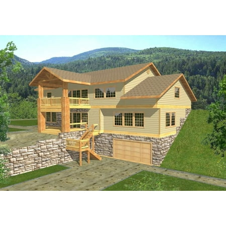001-3127: Country Northwest 3 Bed, 3 Bath Luxury Home Plan, 3164 Sq Ft: Full Blueprints with License to Build by Home Plan Marketplace - Lesuto