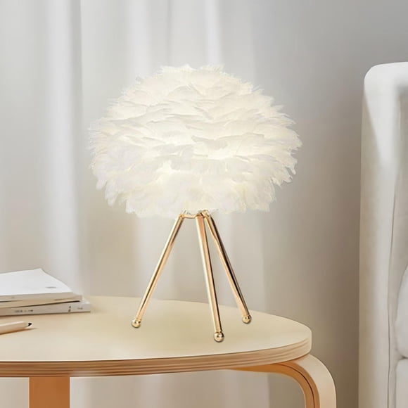 Elegante Lámpara De Mesa De Plumas LED Lámpara De Luz De Escritorio Para El Dormitorio De La Sala De Estudio Colco Lámpara de escritorio