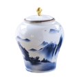 thumbnail image 2 of Tarro de jengibre decorativo, florero de cerámica, adorno para el hogar, centro de mesa, almacenamiento de té para escritorio, boda, oficina, granja Paisaje, 2 of 8